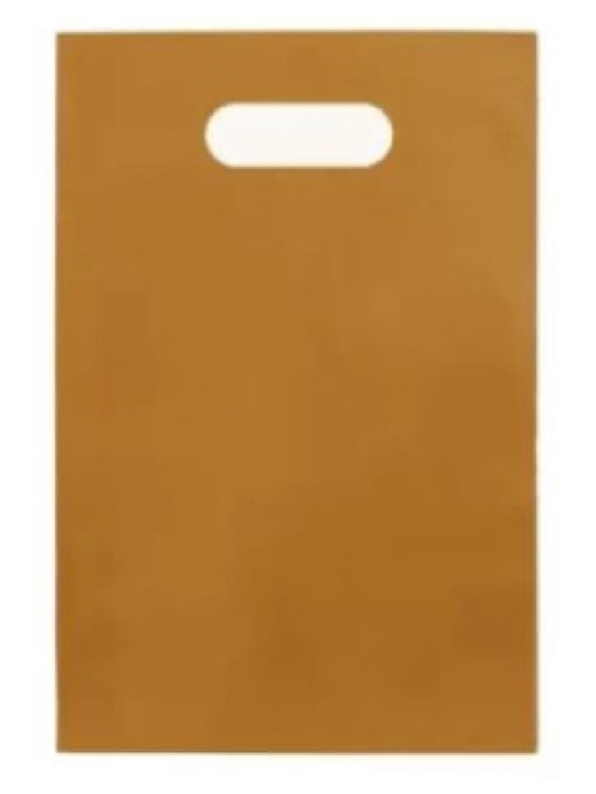 Sacola Plast Alça Vazada 30X45X08 Ouro Orleplast - Pacote C/100 Un
