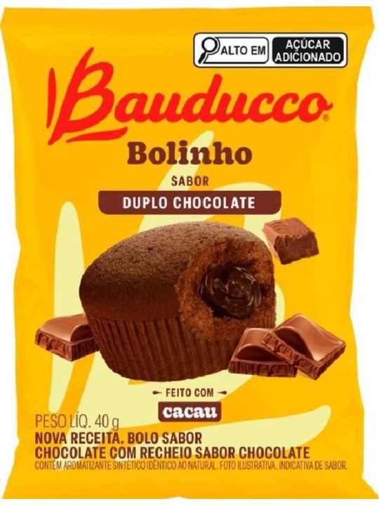 Bolinho Duplo Chocolate 40Gr Bauducco - Unidade