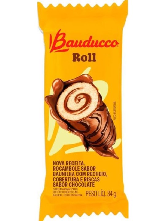 Bolinho Roll Chocolate 34Gr Bauducco - Unidade