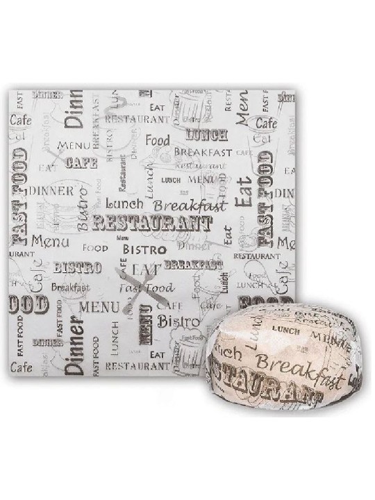 Papel P/ Embrulhar Lanche Acoplado 38X40 C/500 Folhas