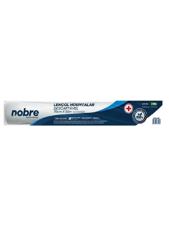 Lençol Hospitalar Descartavel S/ Picote 70Cmx50Mt 100% Celulose Nobre - Unidade