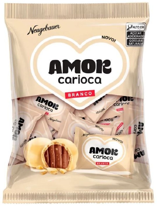 Bombom Amor Carioca Branco 500Gr Neugebauer - Pacote