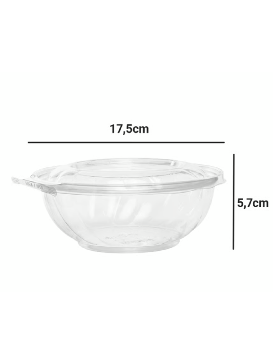 Pote Plast Redondo C/Lacre 750Ml 17,5X4,9Cm F-255 Fibraform - Unidade