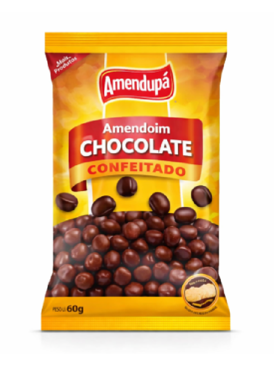 Amendoim Chocolate 60Gr Amendupã - Pacote