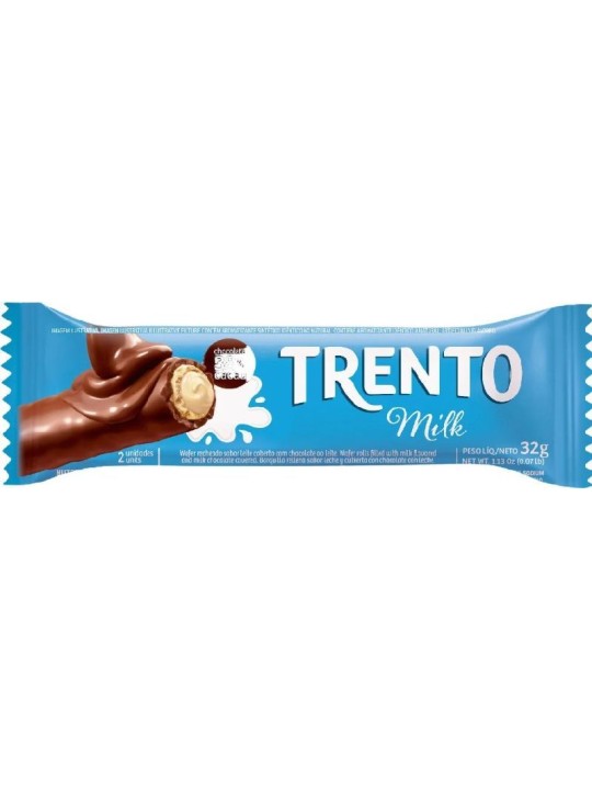 Trento Wafer Rolinhos Milk 29Gr Peccin - Unidade