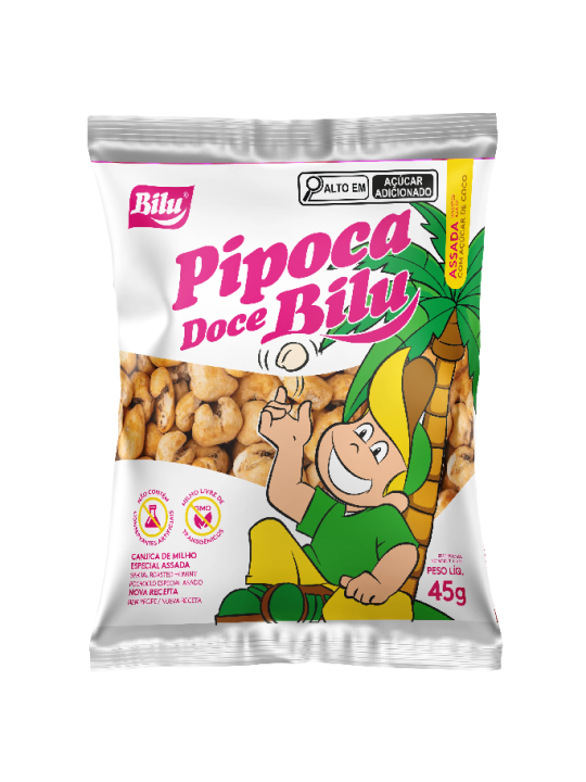 Pipoca Açucar De Coco 45Gr Bilu - Pacote C/10 Un