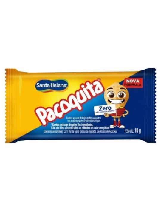 Paçoquita Zero Quadrada 18Gr Santa Helena - Unidade