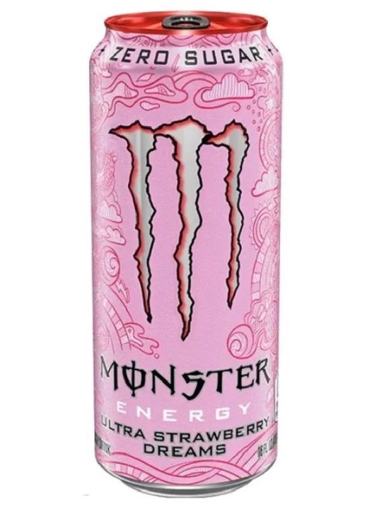 Monster Energy Strawberry S/ Açucar 473Ml - Unidade