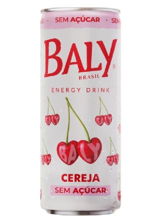 Baly Lata Cereja S/Açucar 473Ml - Unidade