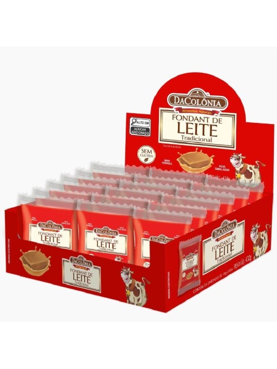 Fondant De Leite Tradicional Display 24X18Gr 432Gr Dacolonia - Display C/24 Un