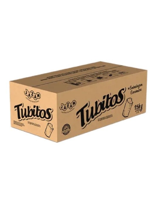 Paçoca Rolha Tubitos 100X15Gr Jazam - Caixa C/100 Un