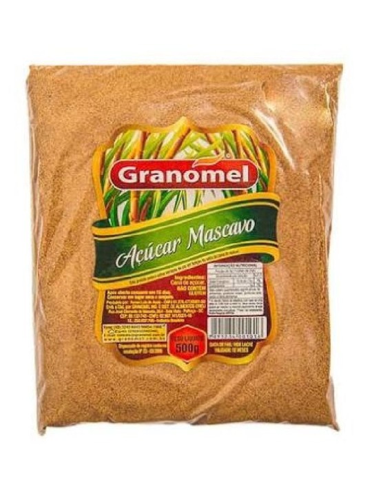 Açucar Mascavo 500Gr Granomel - Pacote Açucar Mascavo 500Gr Granomel - Pacote