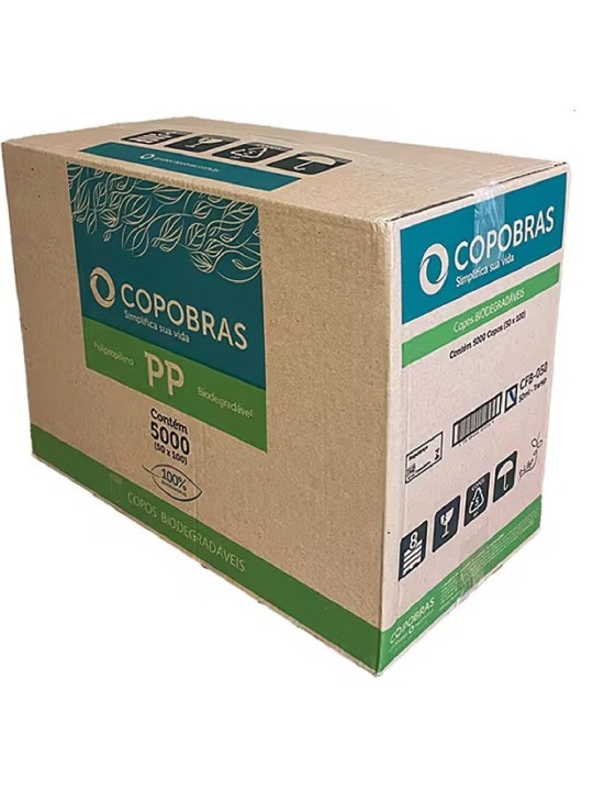 Copo Plastico 50Ml Biodegradavel Cfb-050 Copobras - Pacote C/100 Un