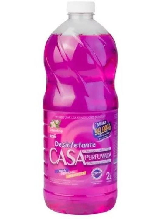 Desinfetante Jasmine Com Alcool 2 Litros Casa Perfumada Brilholac - Unidade