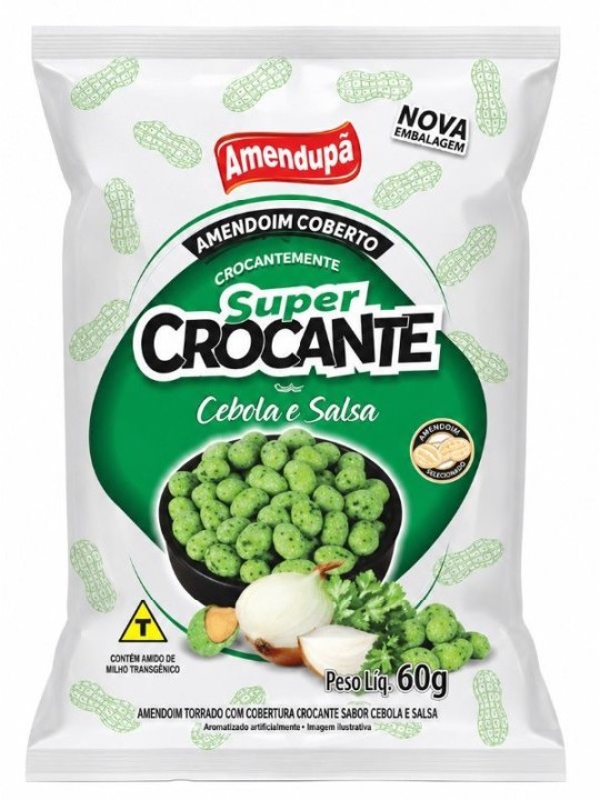 Amendoim Crocante Cebola E Salsa 60Gr Amendupa - Pacote