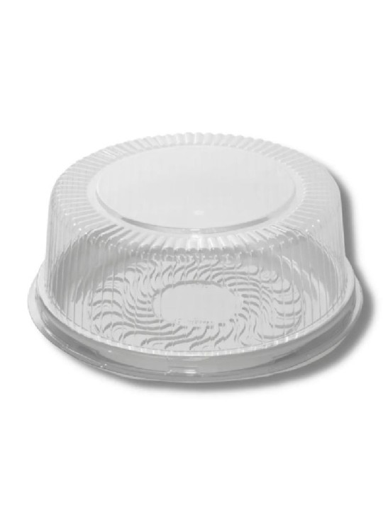 Embalagem Cristal Bp-32 Media Branca Redonda Mini Torta 21,5X8,9Cm Bipack - Unidade