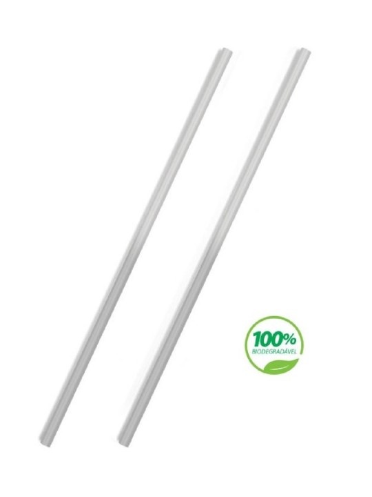 Canudo Sache Biodegradavel 20Cm X 5Mm Cropac Cb-503 - Pacote C/500 Un