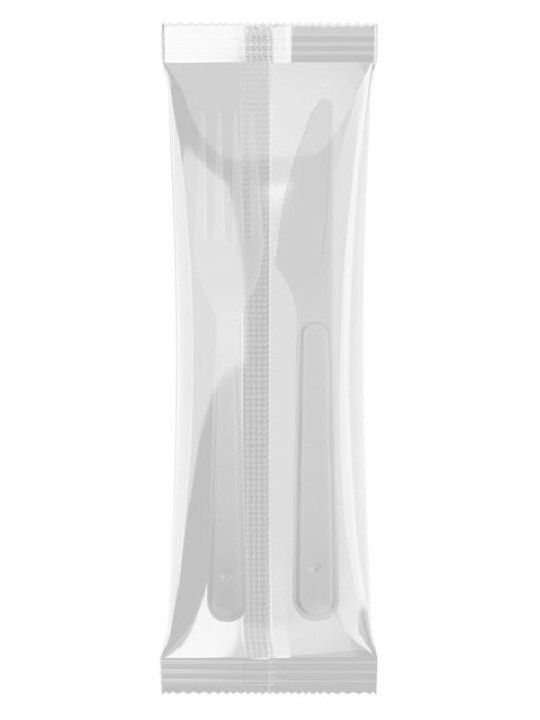 Kit Sache Garfo E Faca Forte Branco Cropac Gfs-562 - Pacote C/50 Un