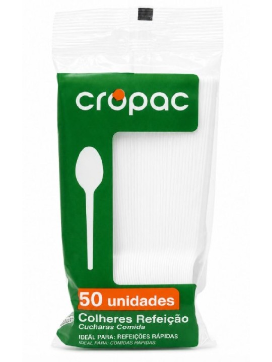 Colher Refeiçao Branca Cropac Crb-248 - Pacote C/50 Un