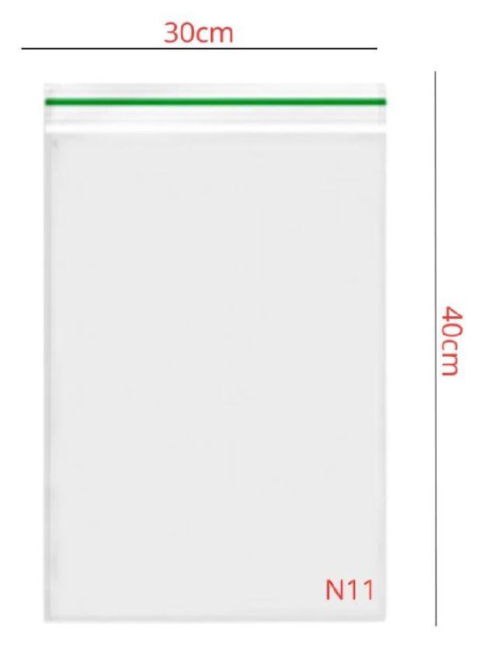 Saco Plastico Zip N 11 30Cm X 40Cm Vabene - Pacote C/50 Unidades