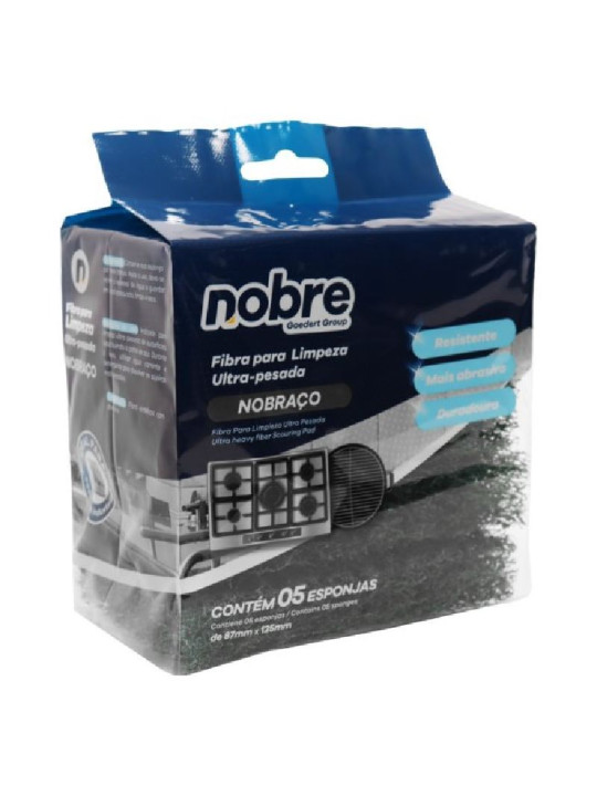 Fibra Para Limpeza Ultra Pesada Nobraço Nobre - Pacote C/05 Unidades