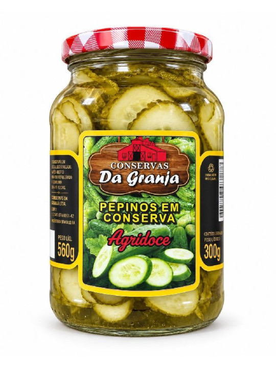 Pepino Em Conserva Agridoce 300Gr Da Granja - Unidade