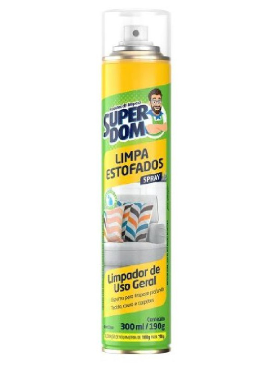 Limpa Estofados Spray Super Dom 300Ml Baston - Unidade Limpa Estofados Spray Super Dom 300Ml Baston - Unidade