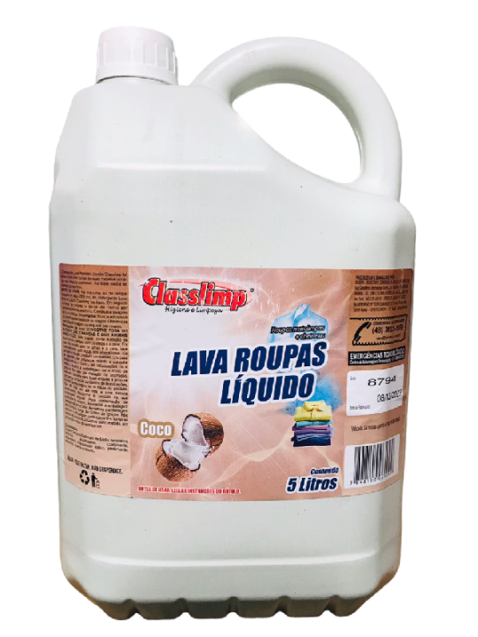 Lava Roupas Liquido Coco 5 Litros Classlimp - Unidade