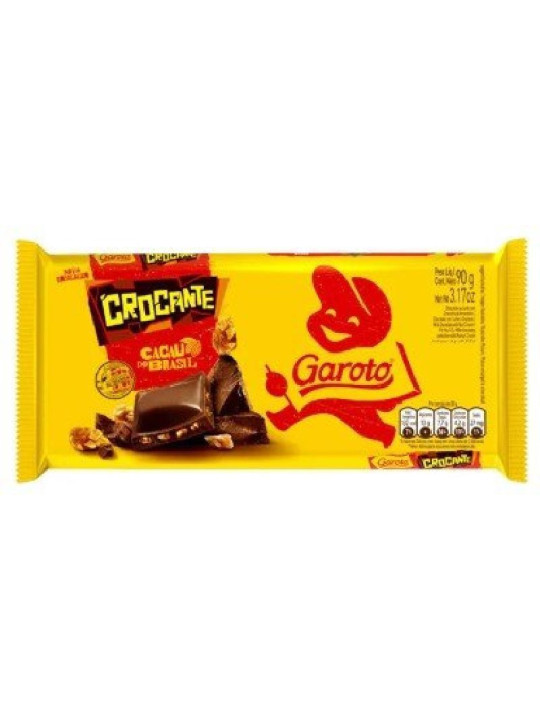 Barra Chocolate Crocante 80Gr Garoto - Unidade