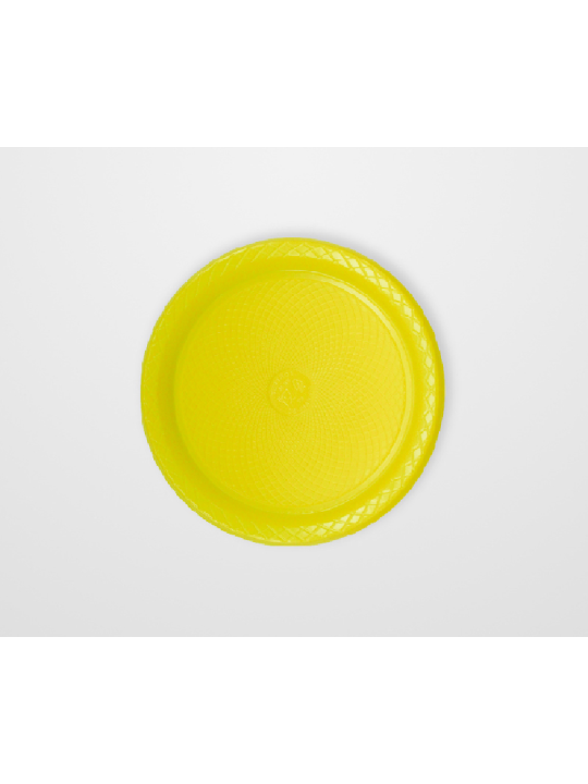 Prato Plast Amarelo 15 Cm Salgados-Bolo