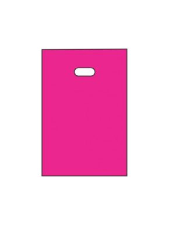 Sacola Plastica Alça Vazada Rosa 30X45X08 Orleplast - Pacote C/100 Un