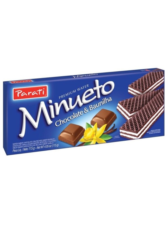 Biscoito Wafer Minueto Choc. Baunilha 115Gr