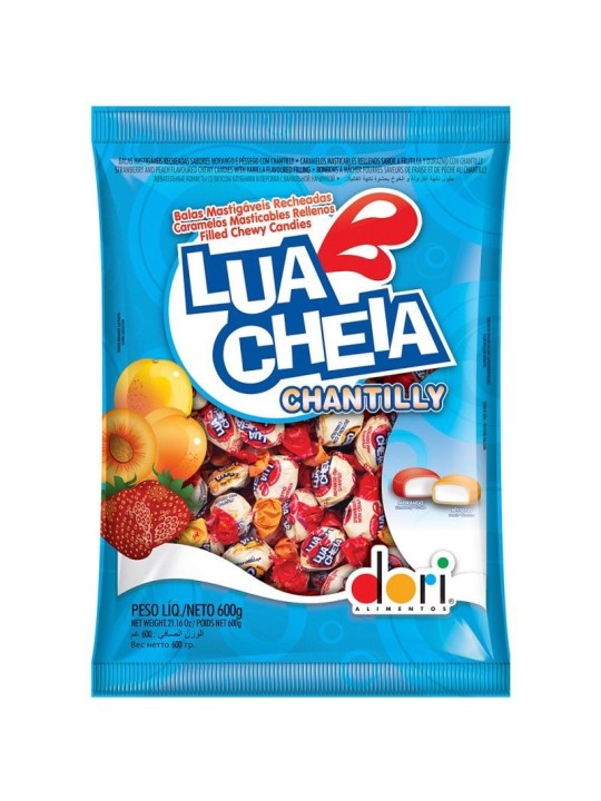 Bala Mastigavel Lua Cheia Sort Chantilly 600Gr