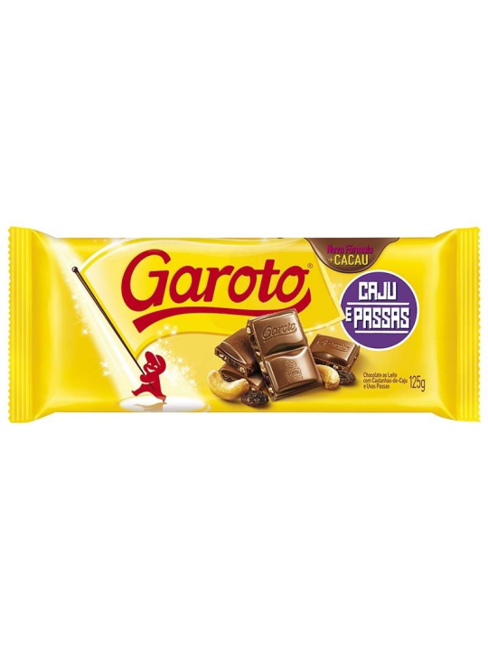 Barra Chocolate Caju E Passas 80Gr Garoto - Unidade