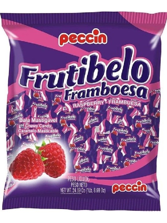 Bala Frutibelo Framboesa 400Gr Peccin - Pacote