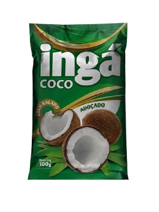 Coco Ralado Adocado Medio 100Gr Ingacoco - Pacote