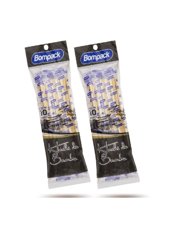 Hashi De Bambu Emb. Um A Um C/10 Pares Bompack - Pacote C/10 Un