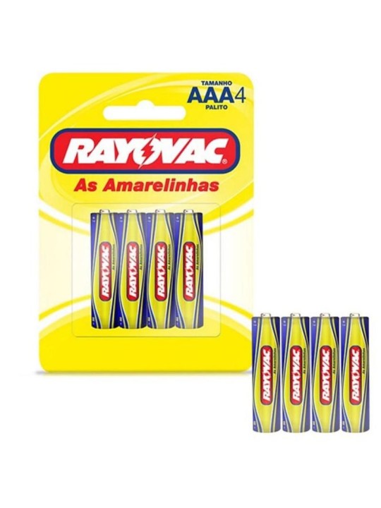 Pilha Amarela Aaa Palito Leve+ Pague- C/8Un Rayovac - Pacote C/08