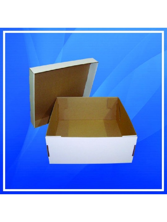 Caixa Papel Torta C/Tampa 26X26X14Cm Baixa 1 Kg Boxsul - Pacote C/5