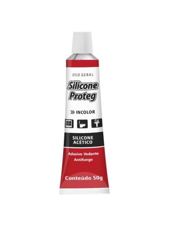 Silicone Proteg Vedante Acetico Incolor Cartela 50Gr Baston - Unidade