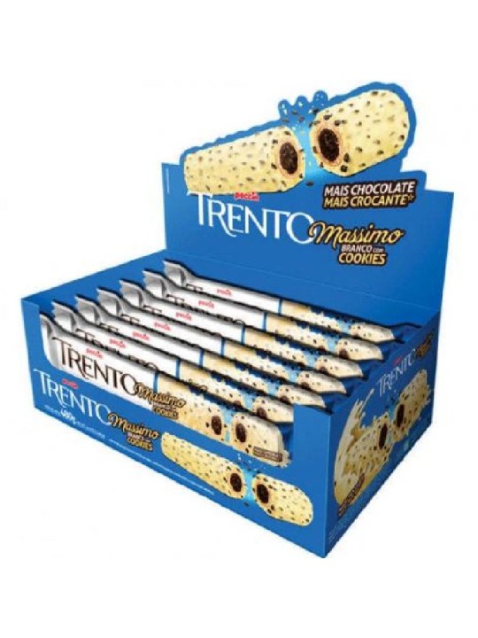 Trento Massimo Wafer Branco Com Cookies 16X30Gr