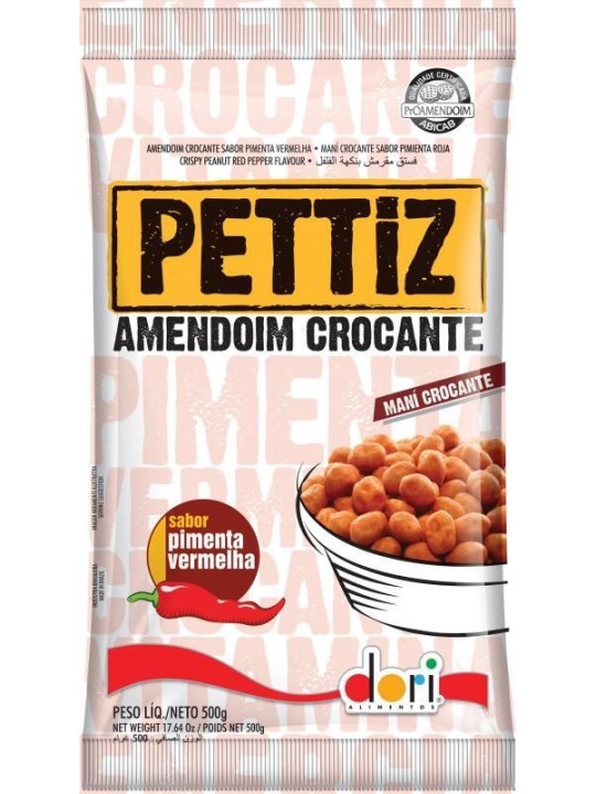 Amendoim Pettiz Pimenta Vermelha Crocante 500Gr Dori - Unidade