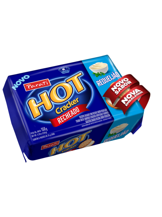 Biscoito Recheado Hot Cracker Requeijao 6X25Gr 150Gr Hot Cracker - Pacote