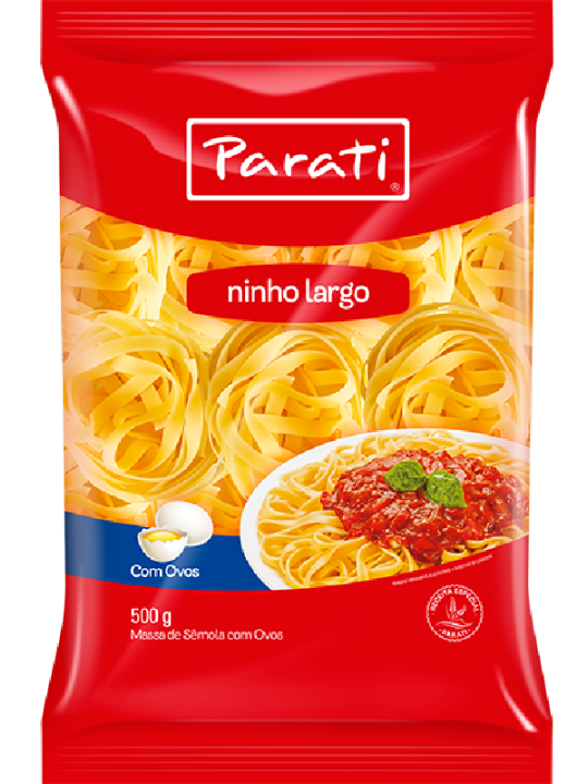 Macarrao C/Ovos Ninho Largo 500Gr Parati - Pacote