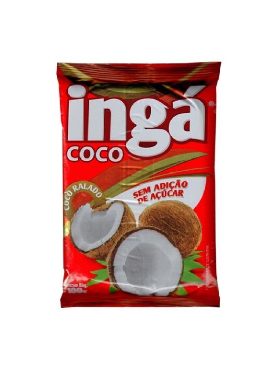 Coco Ralado Sem Açucar Médio 100Gr Ingacoco - Pacote