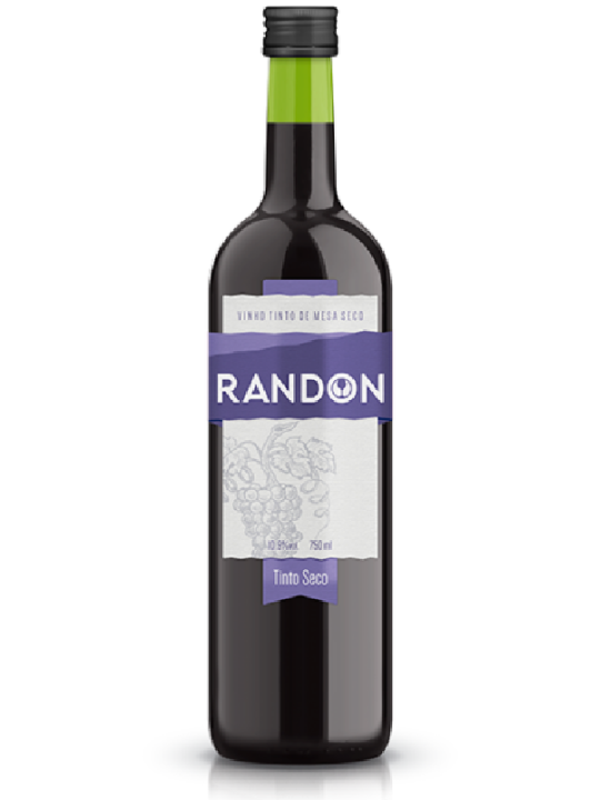 Bebida Vinho Tinto Seco 750Ml Randon - Unidade