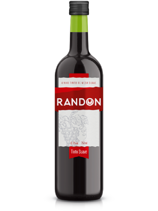 Bebida Vinho Tinto Suave 750Ml Randon - Unidade