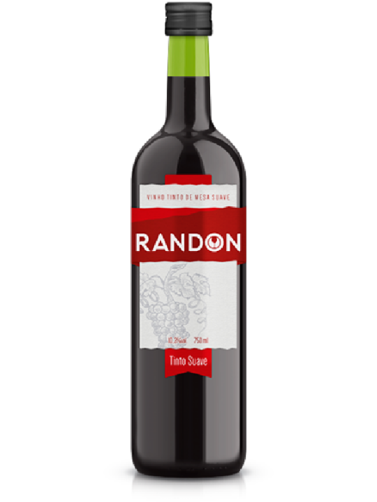 Bebida Vinho Tinto Suave 750Ml Randon - Unidade