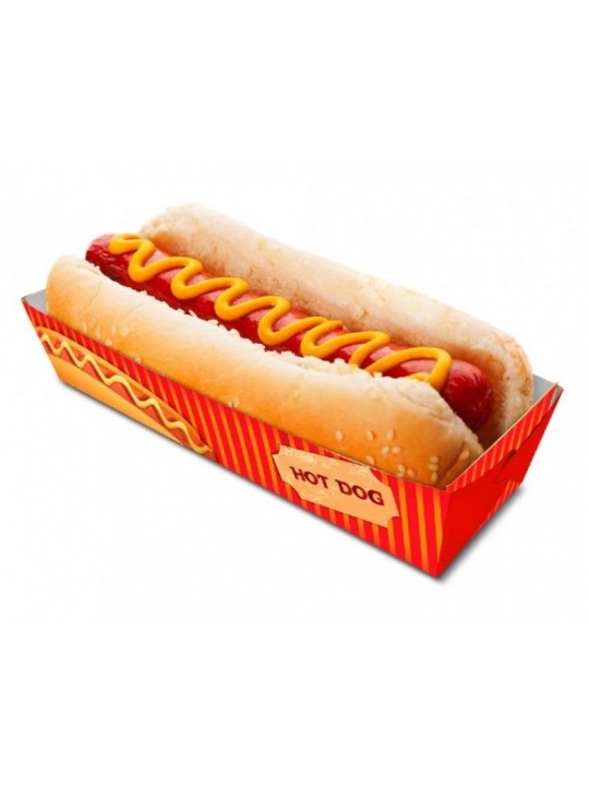 Caixa P/Hot Dog G 20,5X9X4Vm C/50 Un Descart - Pacote C/50 Un