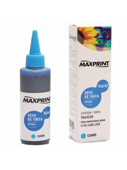 Tinta Refil Tubo Impressoras Epson Ciano T664220 Maxprint - Unidade